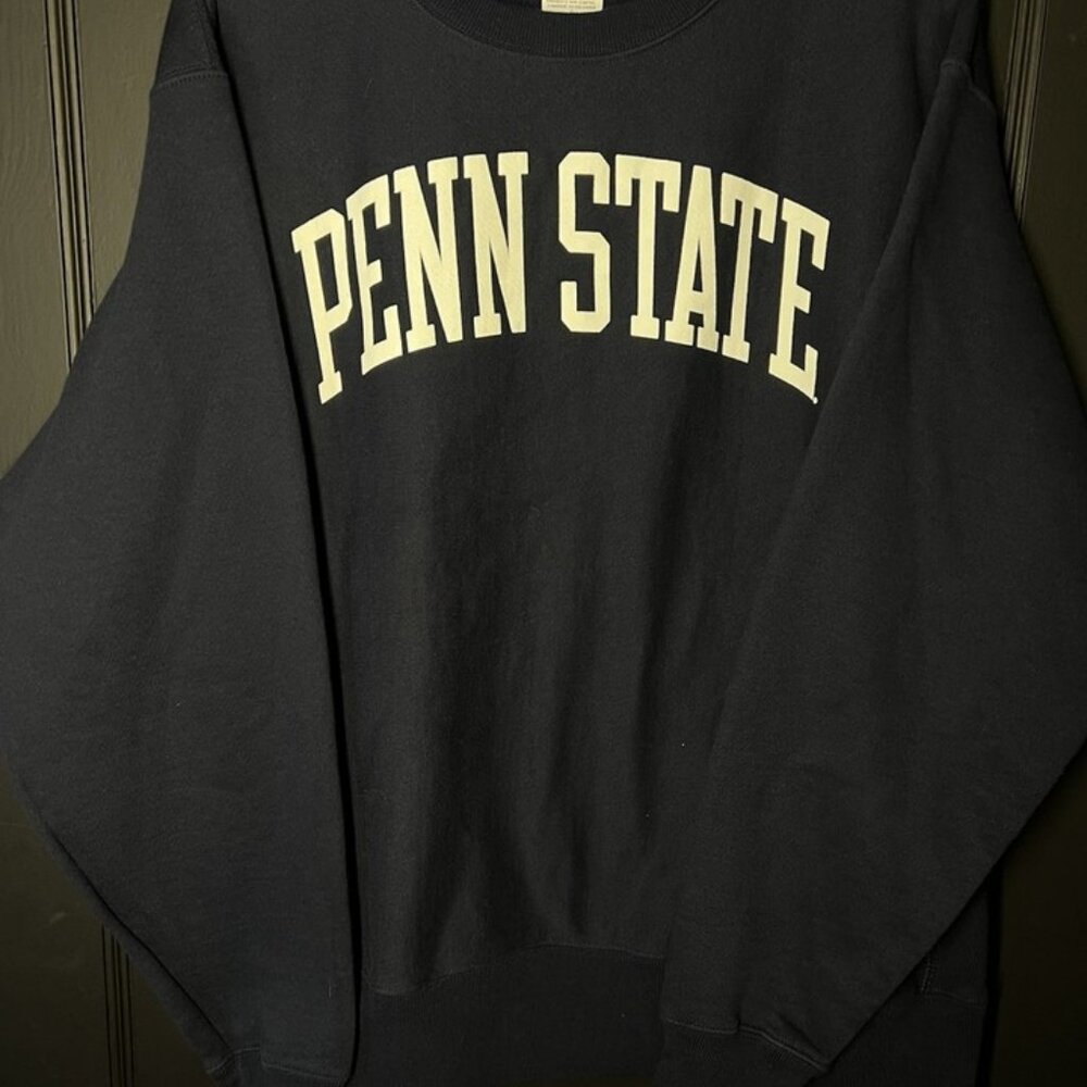 Vintage Penn State Crewneck Mens L Navy Blue Champion Reverse Weave Sweatshirt